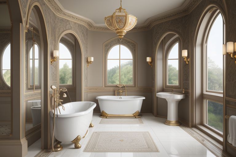 salle de bain style art nouveau
