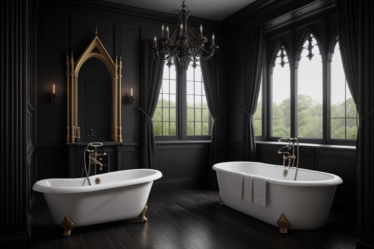 salle de bain style gothique
