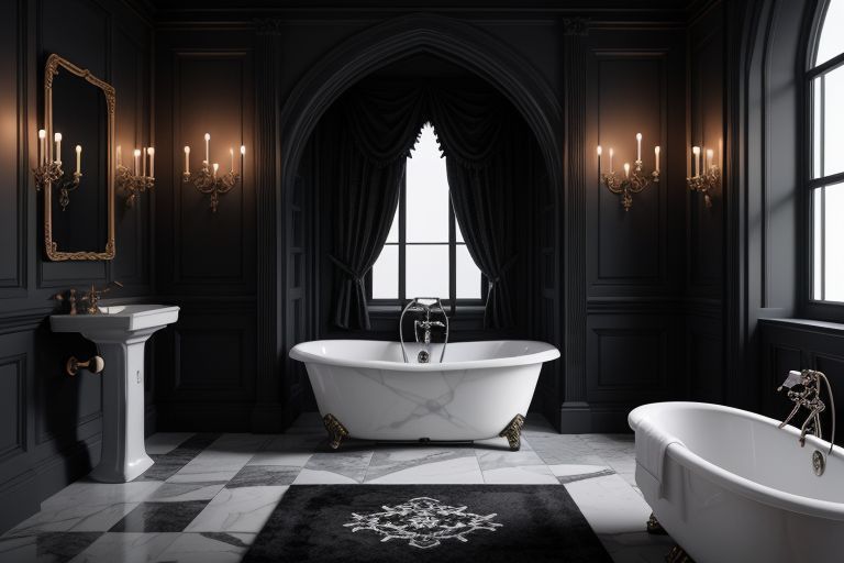salle de bain style gothique