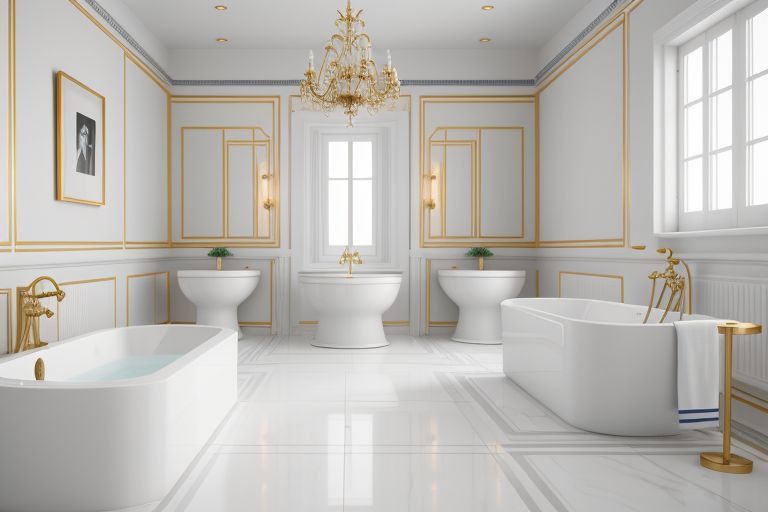 salle de bain style grec