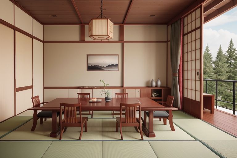 salle à manger style japonais