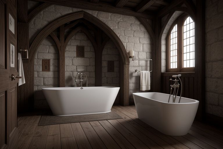 salle de bain style médiéval