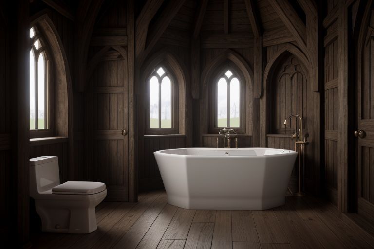 salle de bain style médiéval