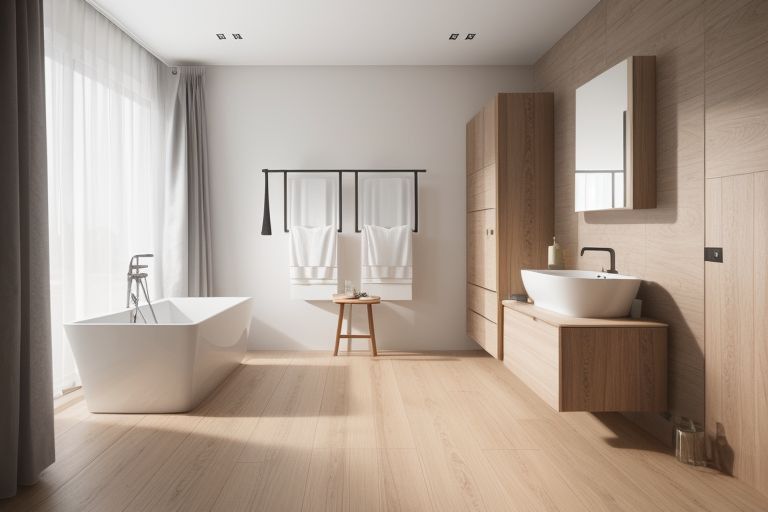 salle de bain style moderne et cosy
