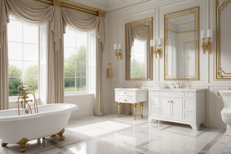 salle de bain style néoclassique