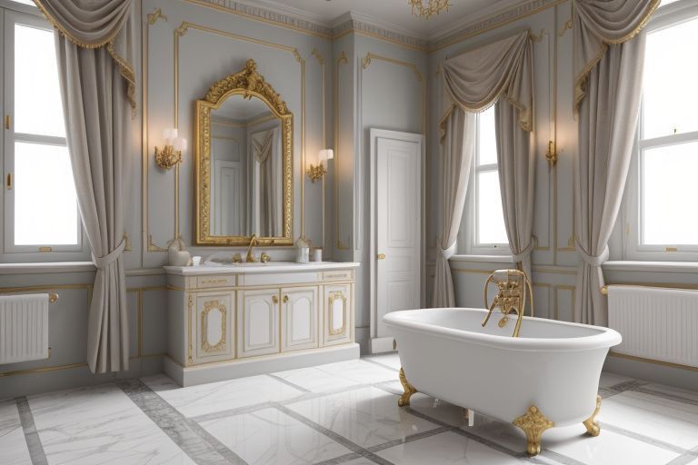 salle de bain style rococo
