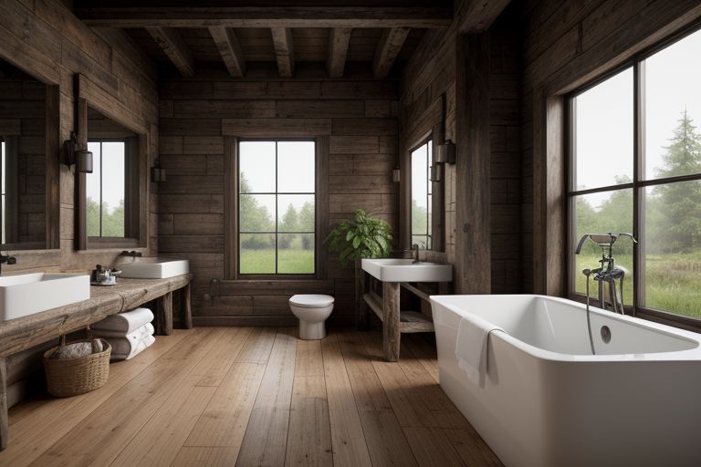 salle de bain style rustique