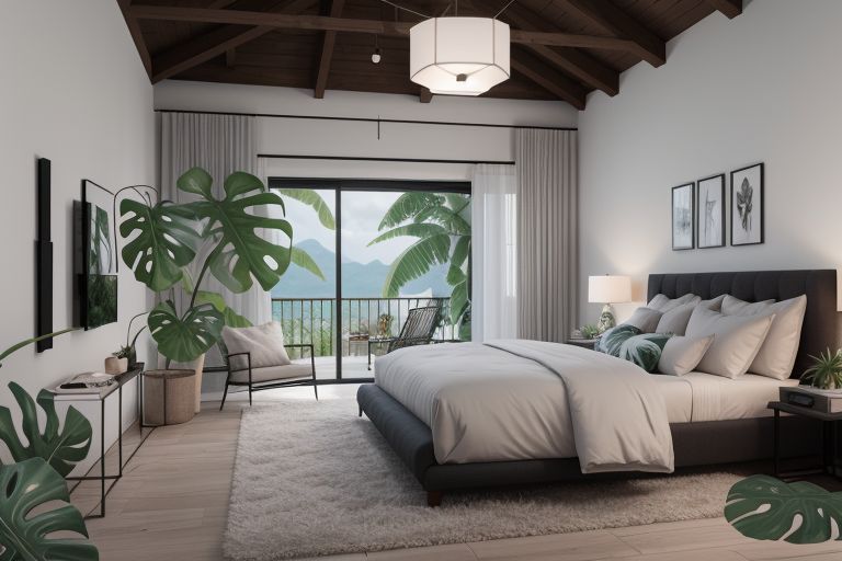 chambre style tropical